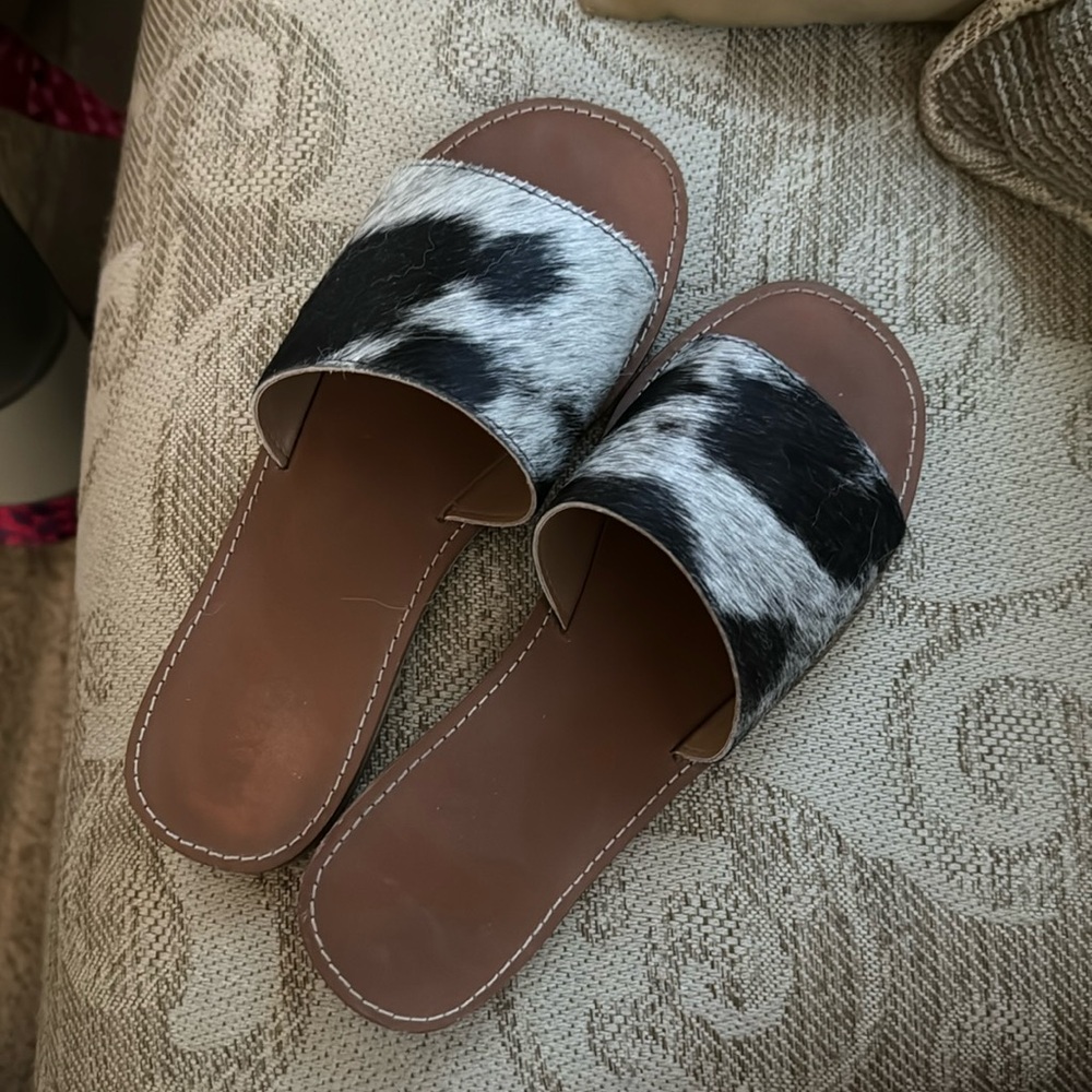 Cowhide slides